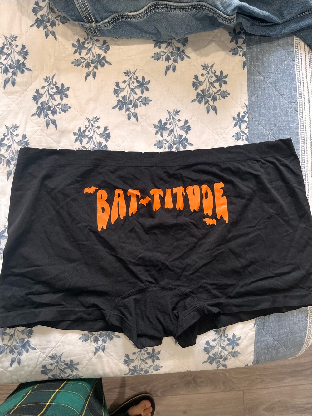 🍃torrid NWOT Black Boyshort Underwear with Halloween Logo